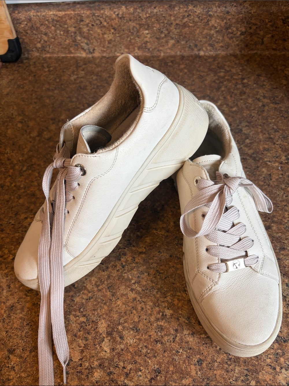 Revolution Women’s Lace-Up Sneakers in Light Beige